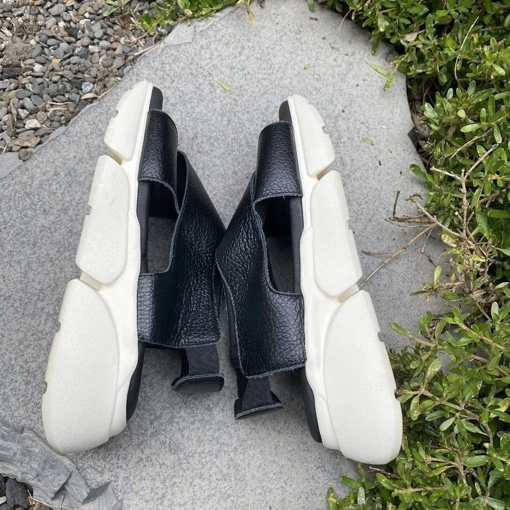 Daily Practice by Anthropologie Fisherman Sandals Size 36 US 6 $148 Black White